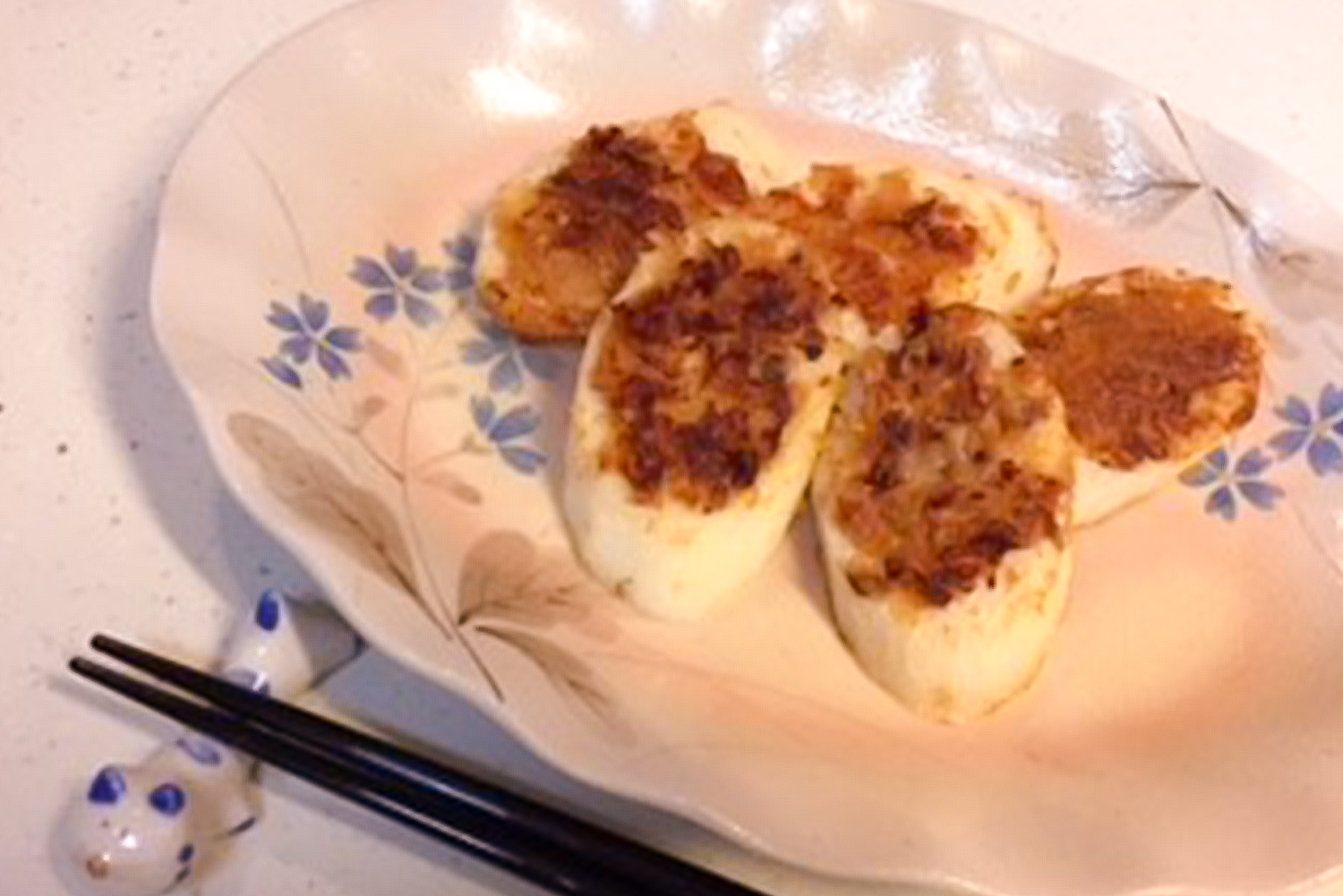 長いものネギみそ焼きの写真